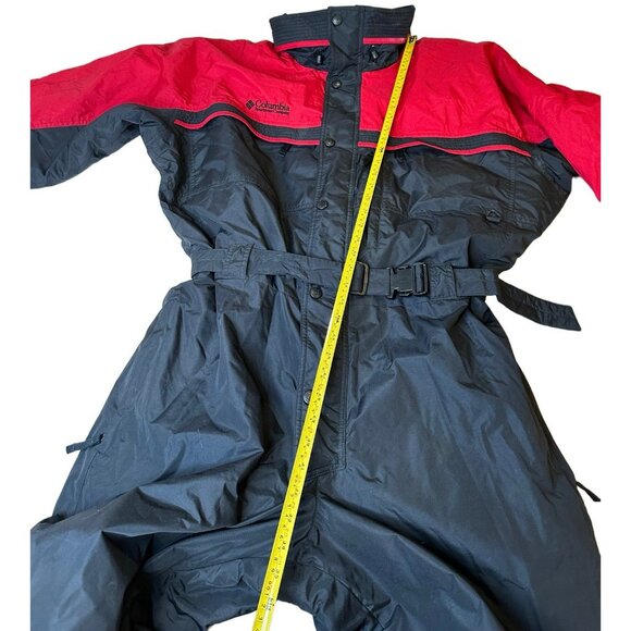 Vintage Columbia Ski Suit One Piece Snowsuit Jumpsuit Retro Black Red Mens XL - Picture 13 of 14